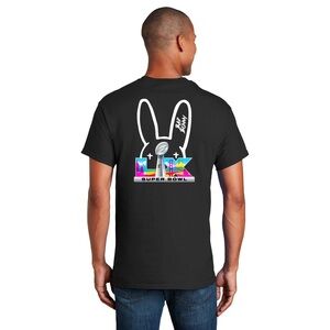Bad Bunny Black Super Bowl Graphic T-Shirt